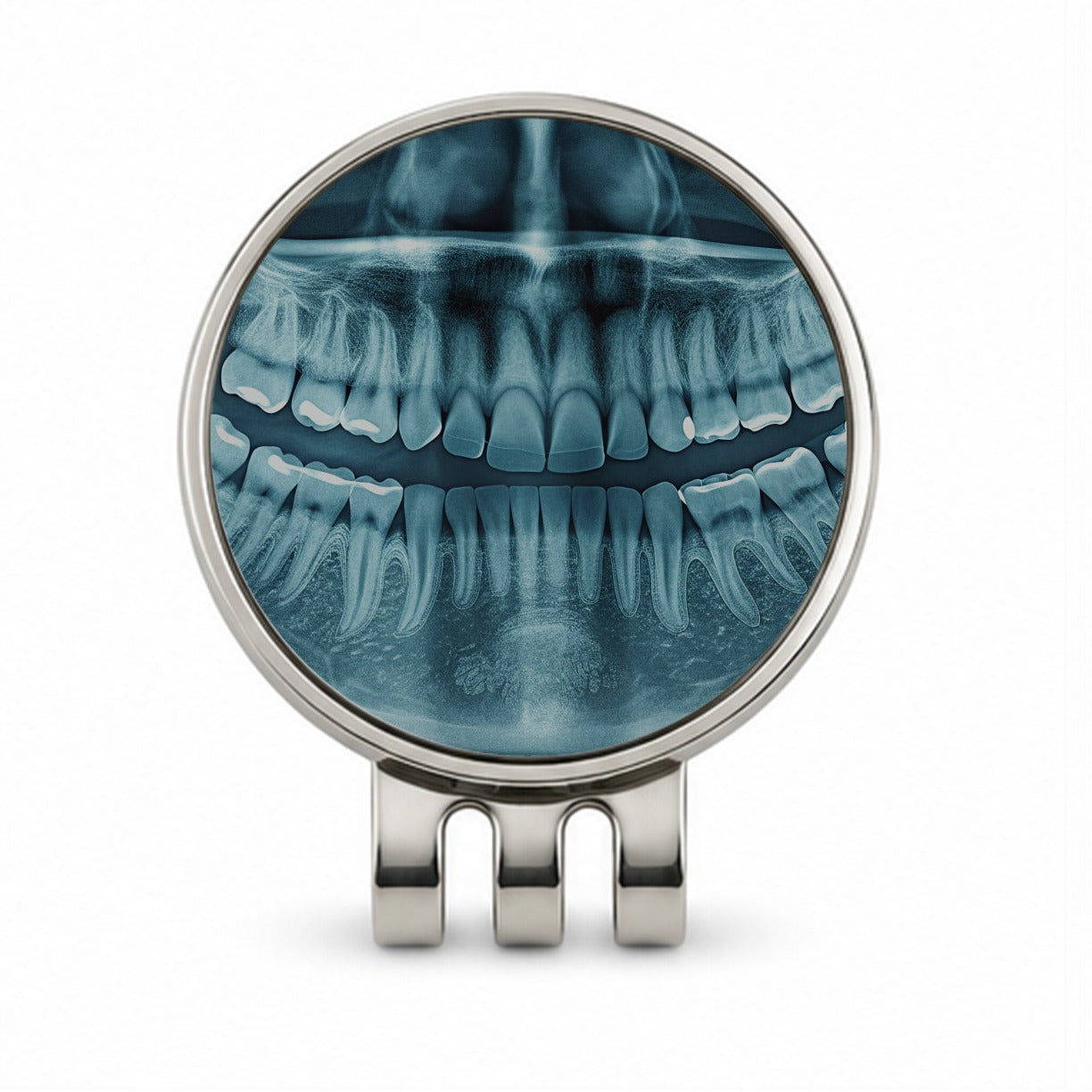 Dental X-Ray Mouth Teeth Dentist Golf Hat Clip with Ball Marker