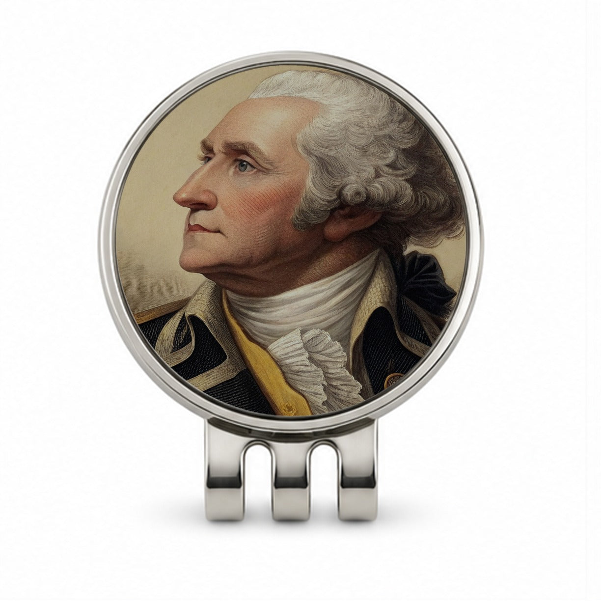 George Washington First President Golf Hat Clip with Ball Marker