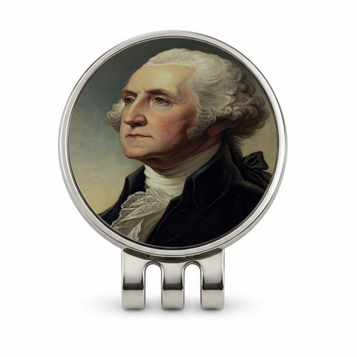 George Washington Founding Father Golf Hat Clip with Ball Marker