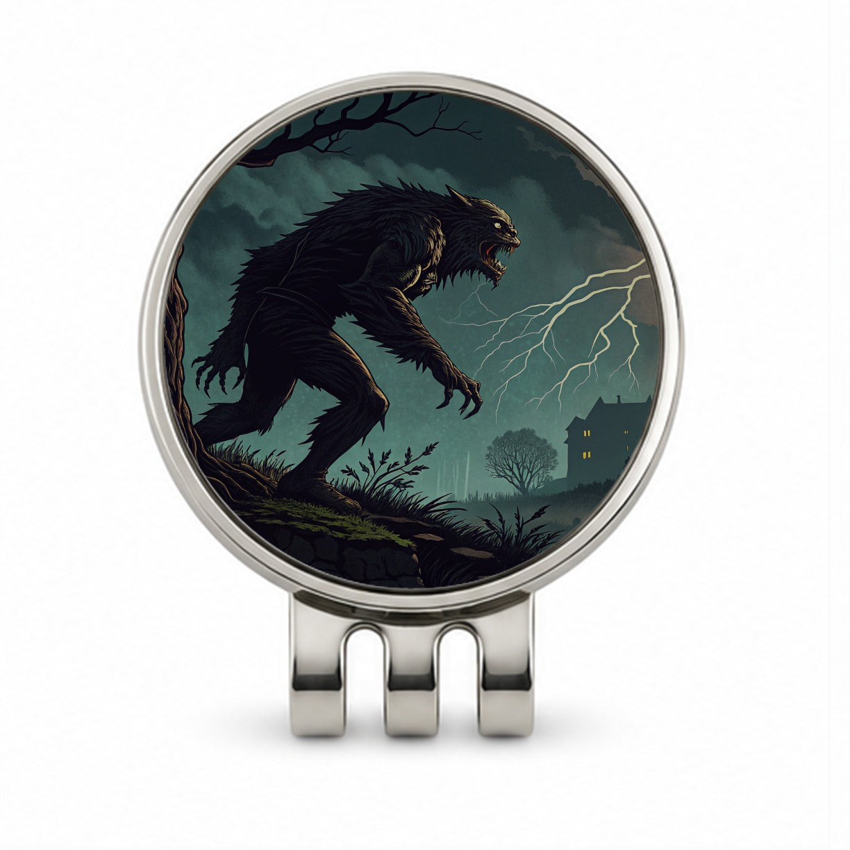 Gothic Horror Monster Halloween Golf Hat Clip with Ball Marker
