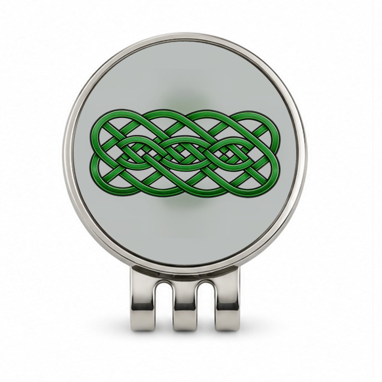 Irish Celtic Decorative Knot Golf Hat Clip with Ball Marker