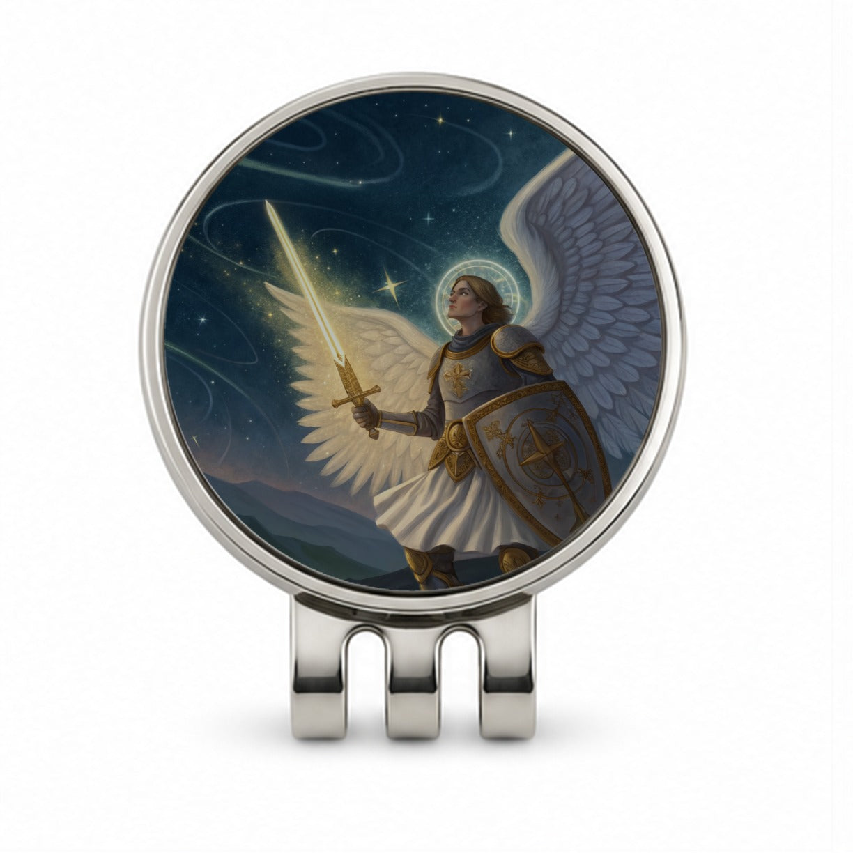 Joan of Arc Warrior Saint Golf Hat Clip with Ball Marker
