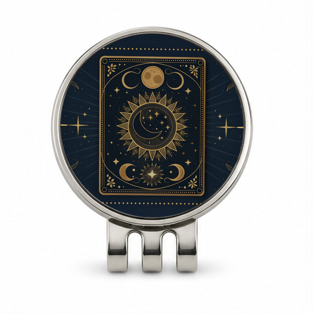 Mystical Divination Tarot Card Golf Hat Clip with Ball Marker