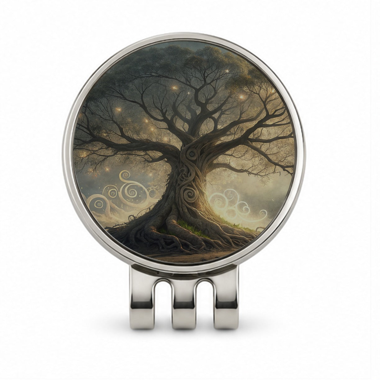 Mystical Tree Of Life Golf Hat Clip with Ball Marker