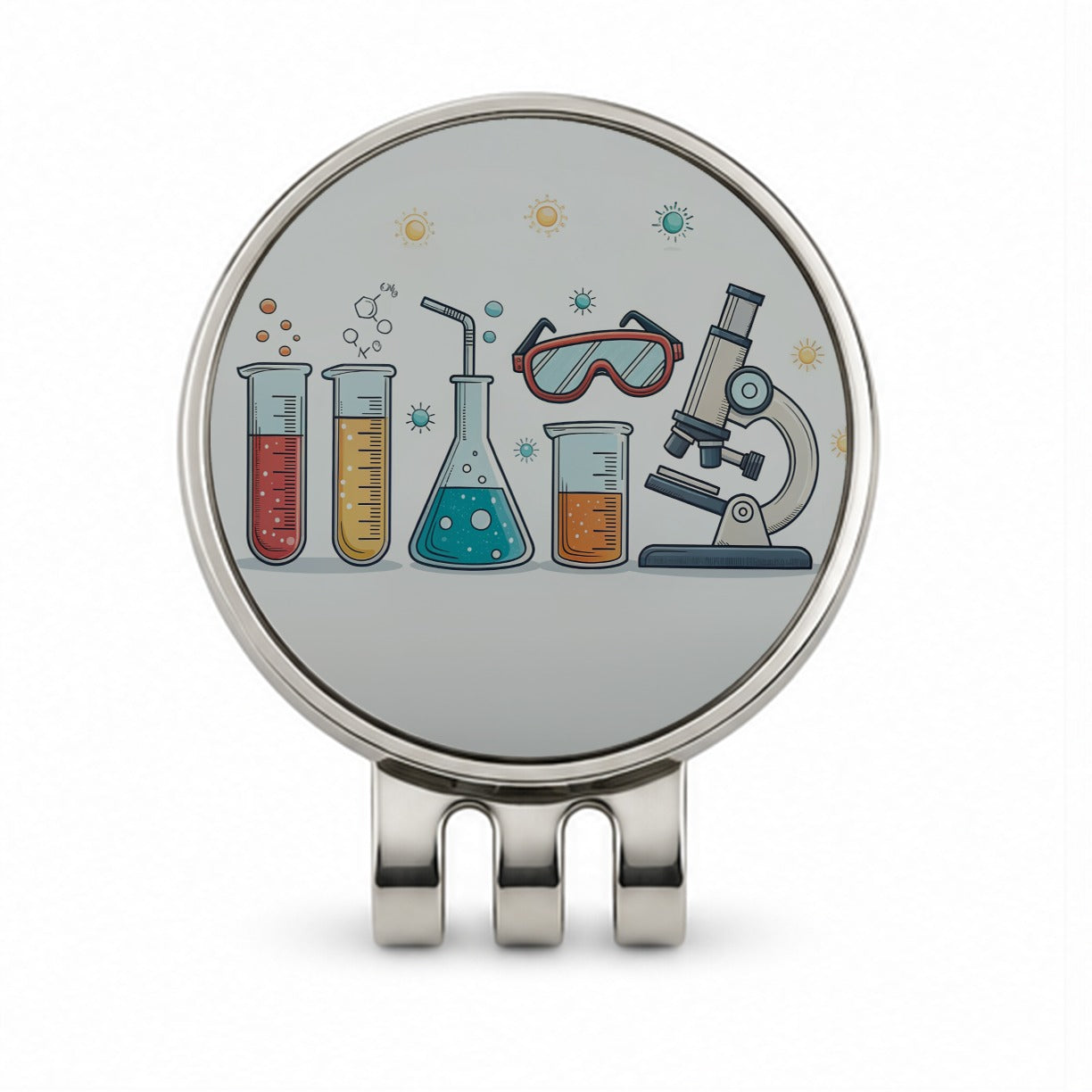 Science Chemistry Biology Physics Golf Hat Clip with Ball Marker