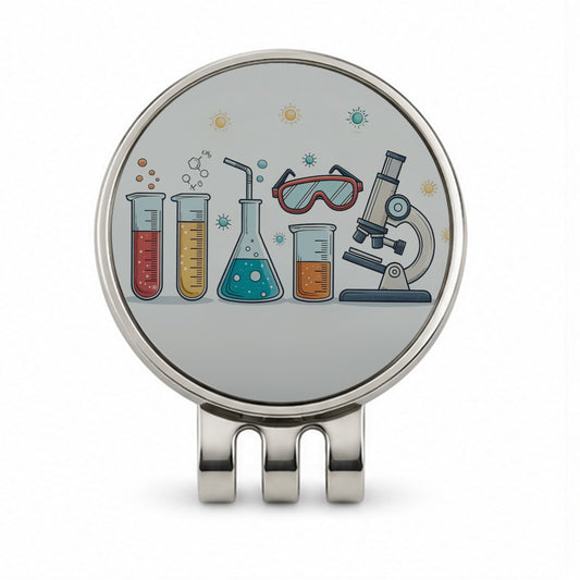 Science Chemistry Biology Physics Golf Hat Clip with Ball Marker