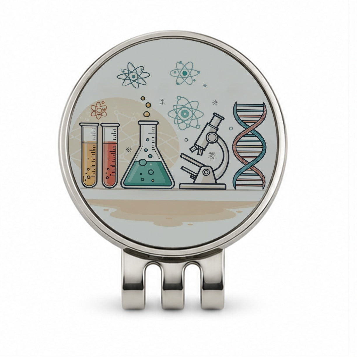 Science Laboratory Chemistry Biology Physics Golf Hat Clip with Ball Marker