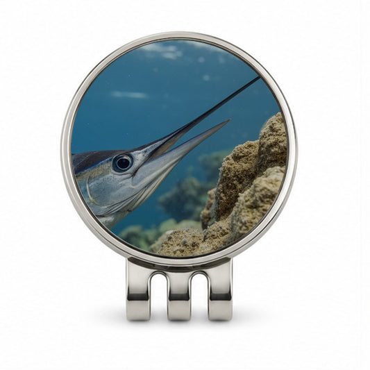 Swordfish Deep Sea Reef Golf Hat Clip with Ball Marker