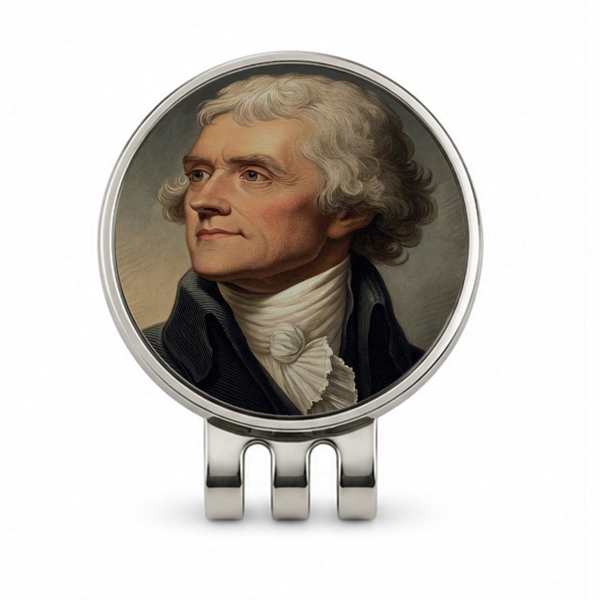 Thomas Jefferson American President Golf Hat Clip with Ball Marker
