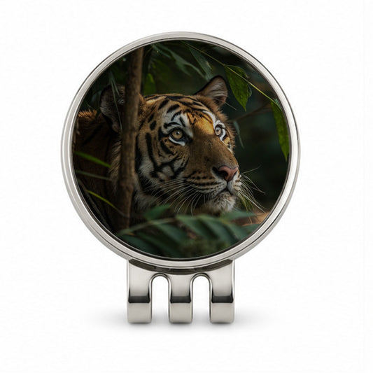 Wild Tiger Forest Jungle Golf Hat Clip with Ball Marker