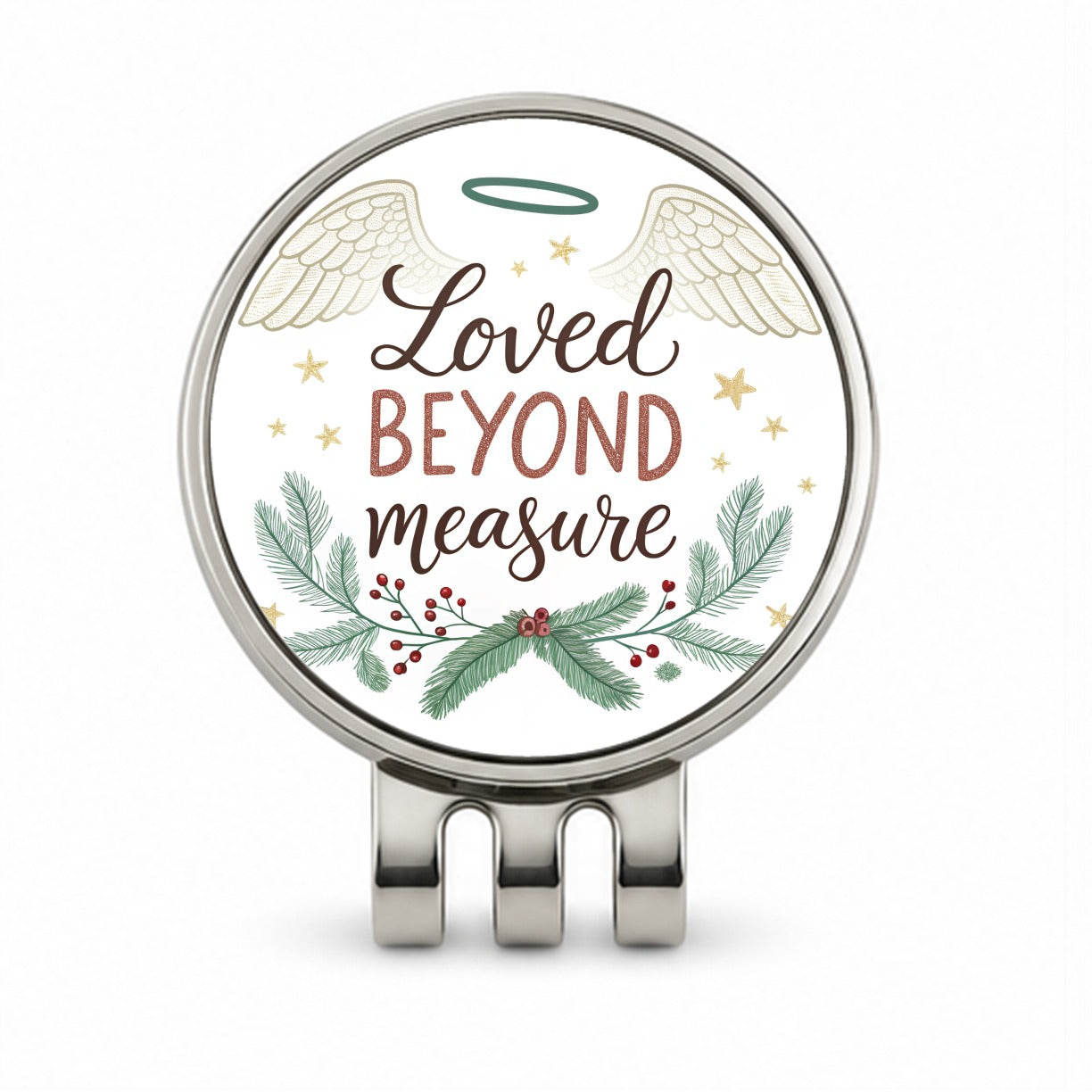 Loved Beyond Measure Christmas Halo Angel Golf Hat Clip with Ball Marker