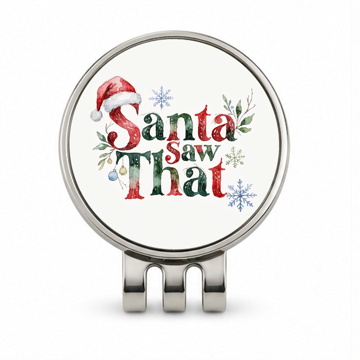 Santa Saw That Christmas Funny Golf Hat Clip with Ball Marker