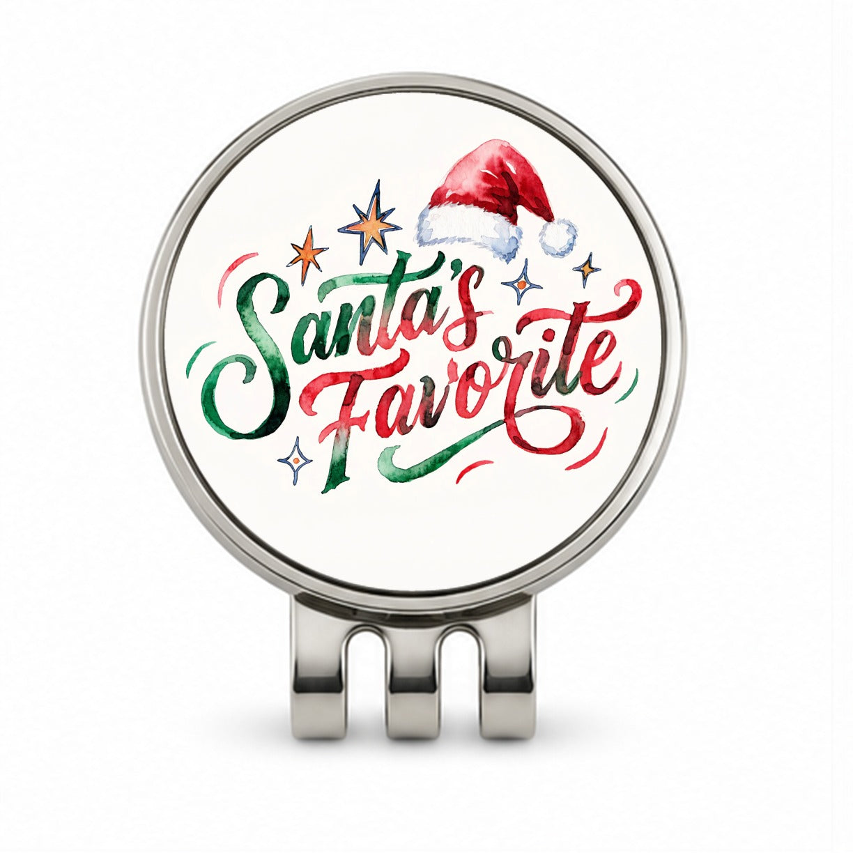 Santa's Favorite Christmas Funny Red Green Golf Hat Clip with Ball Marker