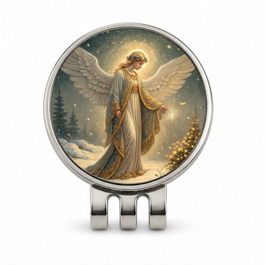 Vintage Victorian Christmas Angel Golf Hat Clip with Ball Marker