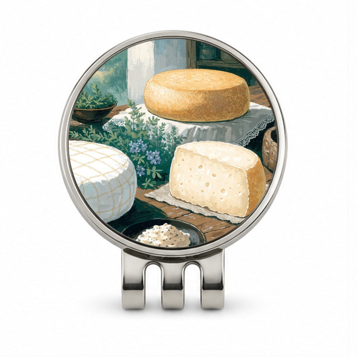 Artisan Cheesemaking Golf Hat Clip with Ball Marker