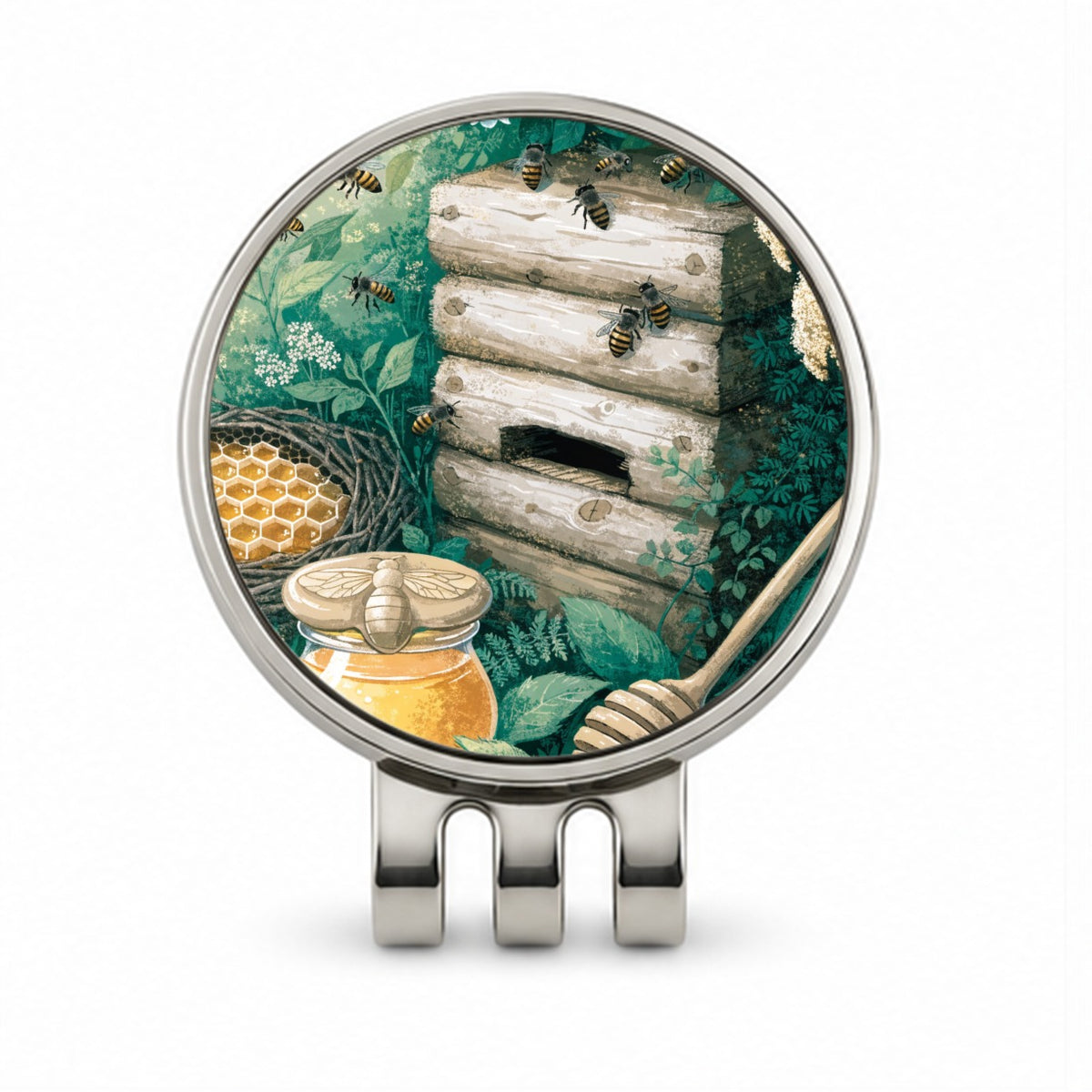 Beekeeping Honey Bee Golf Hat Clip with Ball Marker