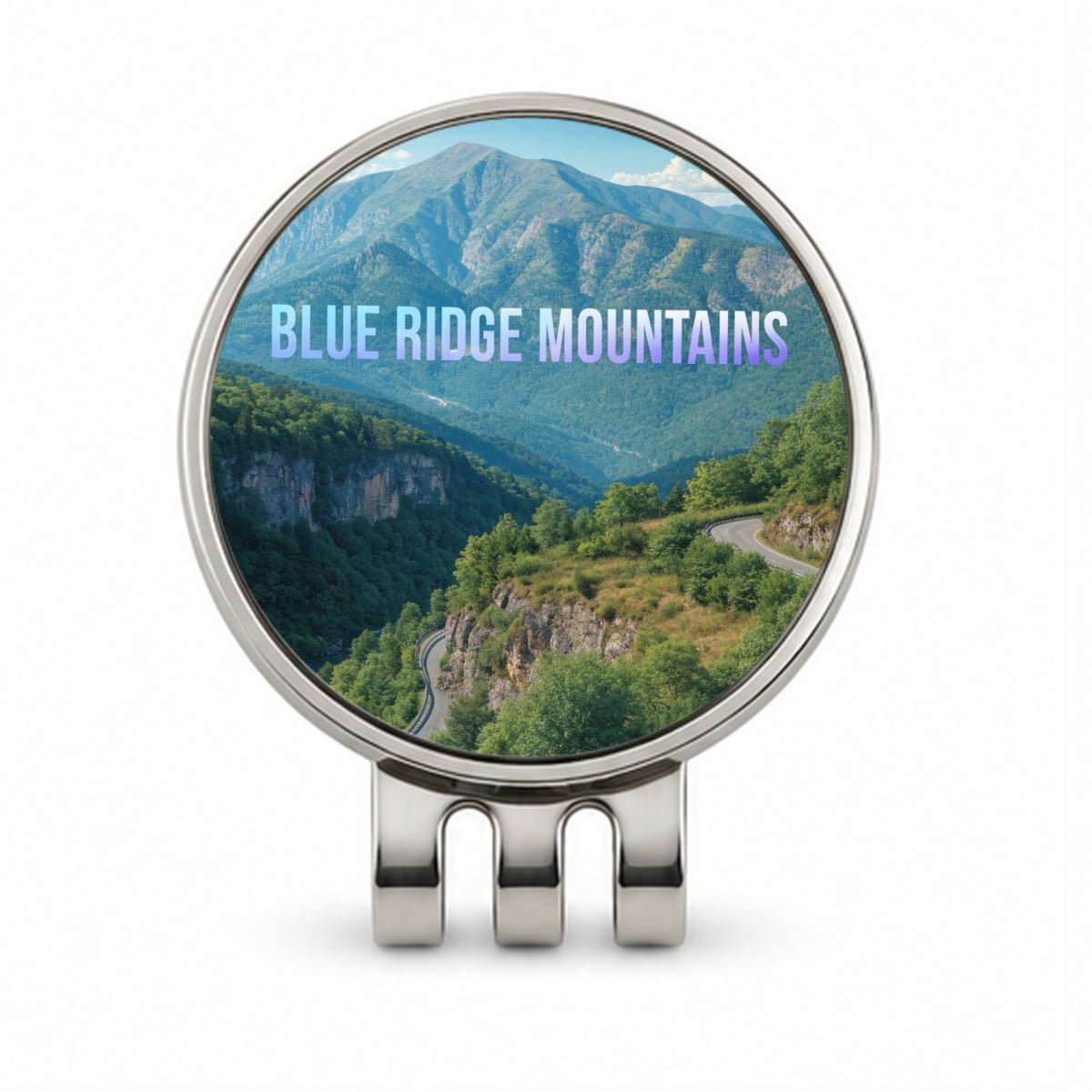 Blue Ridge Mountains Appalachian Travel Golf Hat Clip with Ball Marker