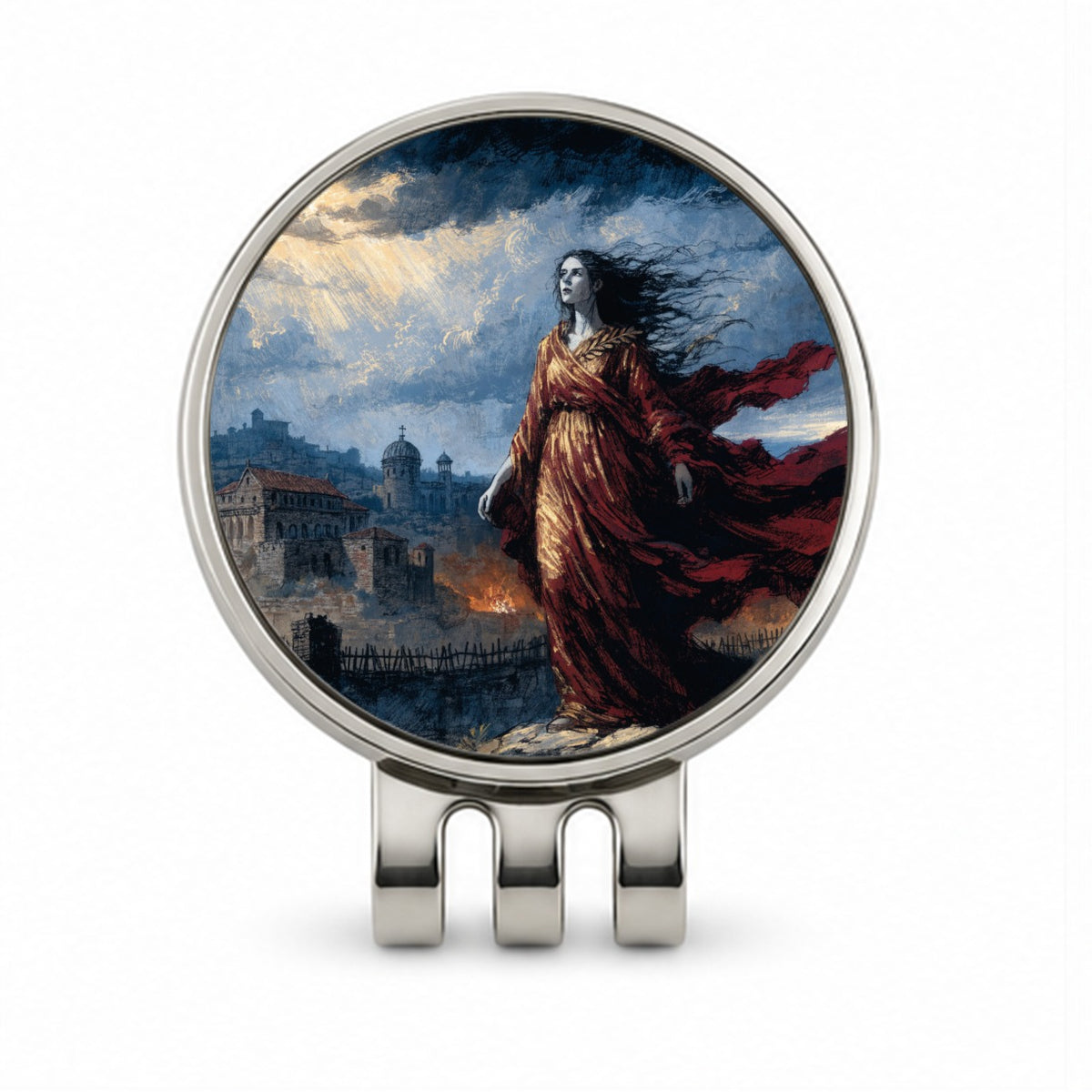 Cassandra Trojan Prophetess Golf Hat Clip with Ball Marker