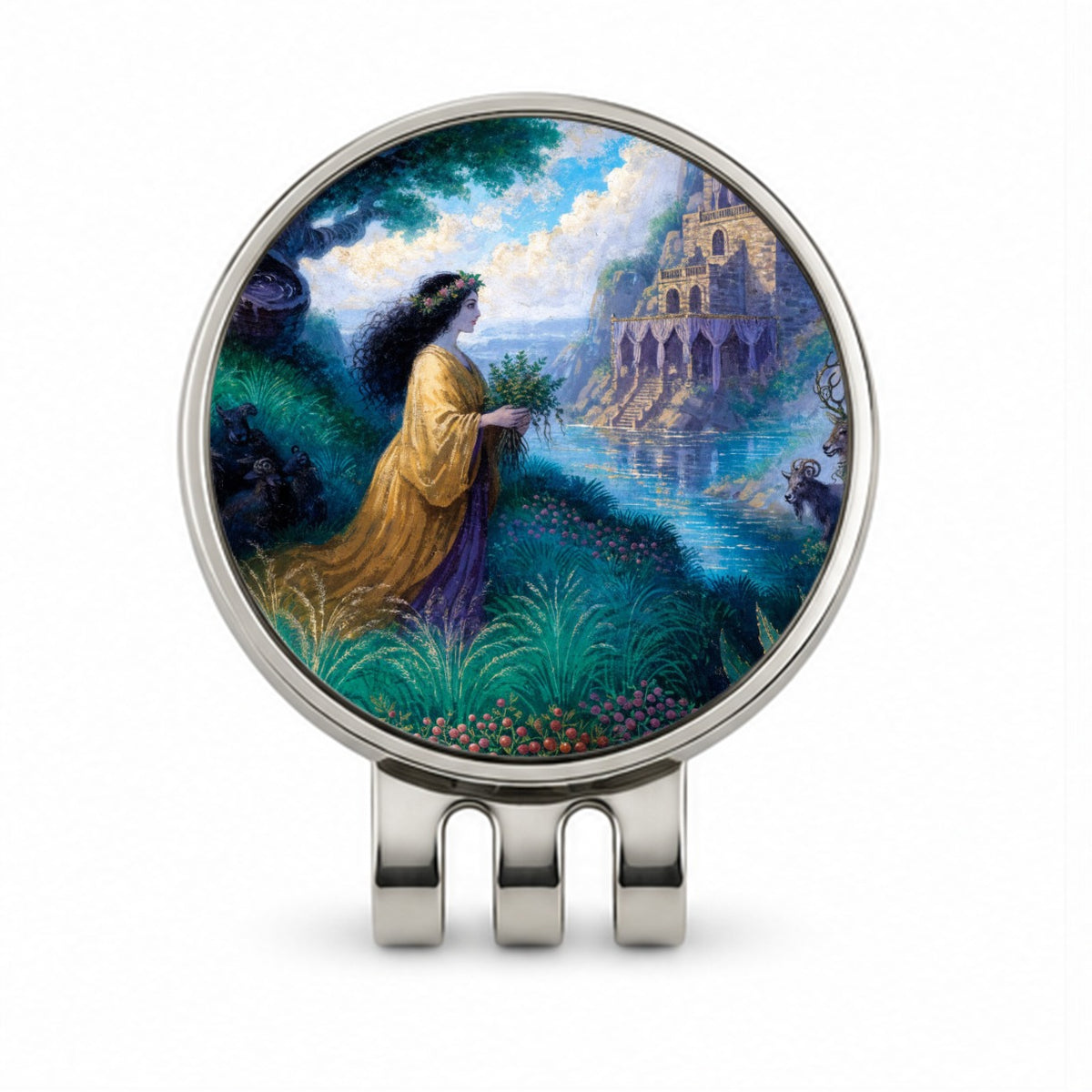 Circe Greek Enchantress Golf Hat Clip with Ball Marker