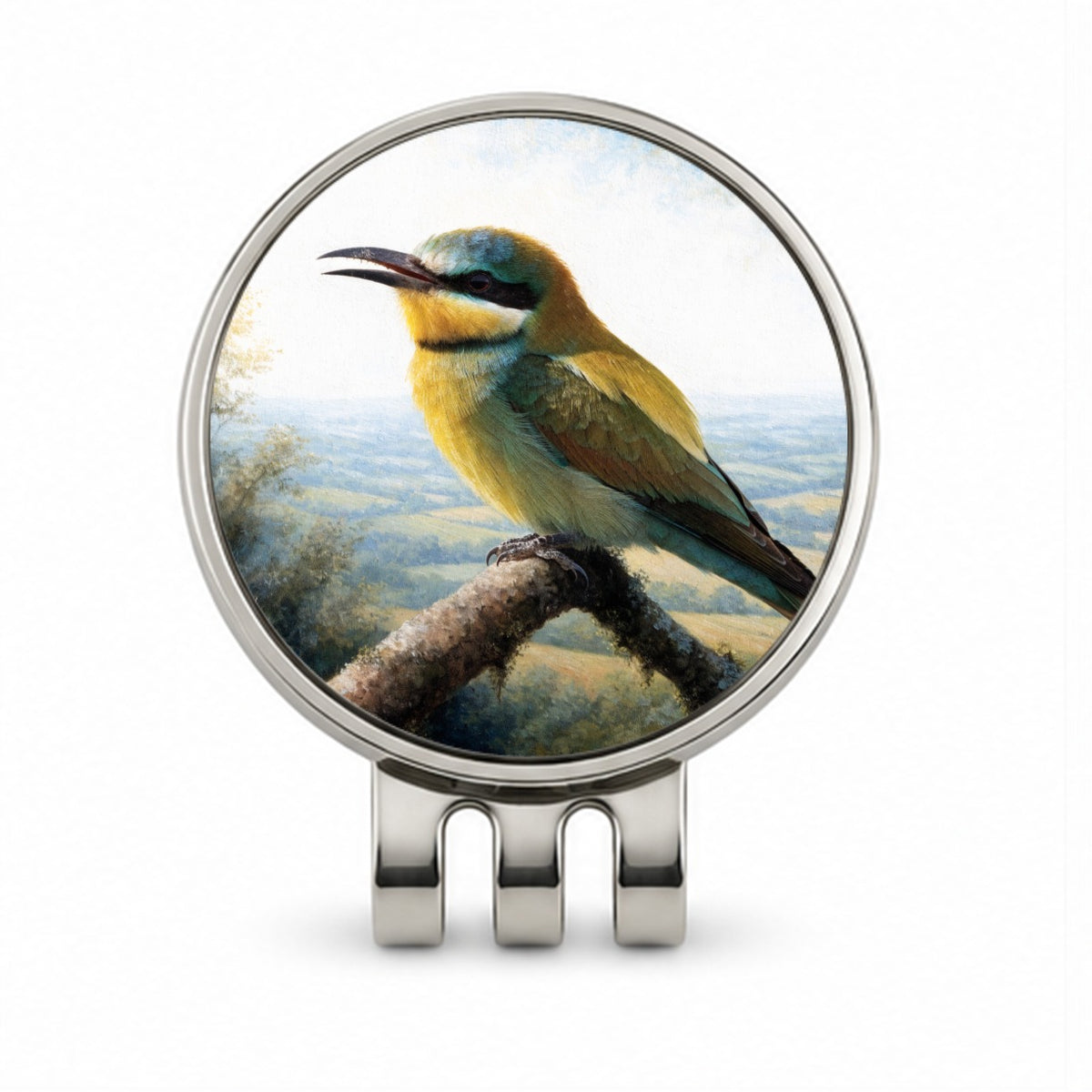 Colorful Bee Eater Golf Hat Clip with Ball Marker