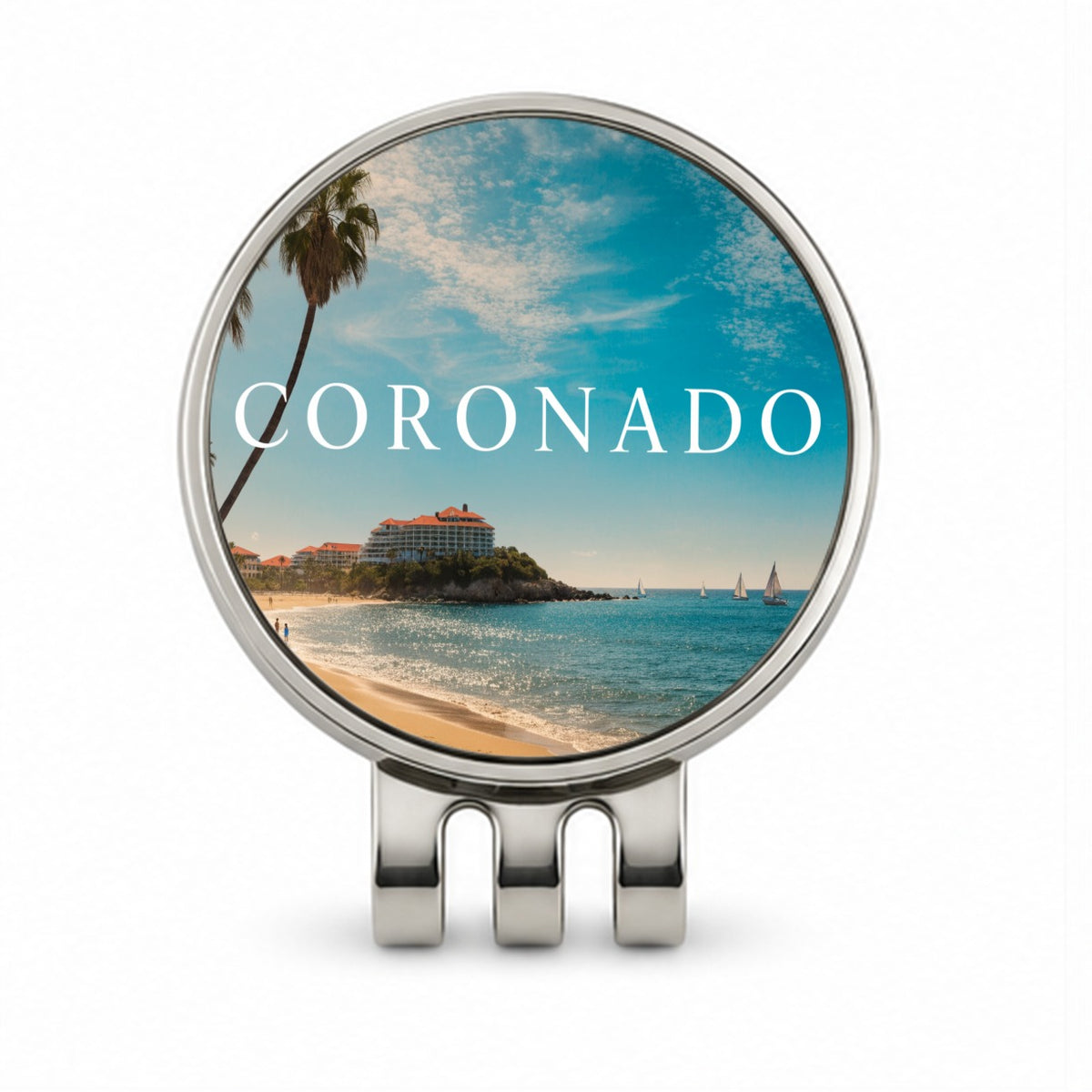 Coronado California Travel Golf Hat Clip with Ball Marker