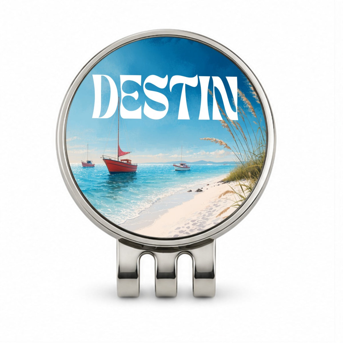 Destin Florida Travel Golf Hat Clip with Ball Marker