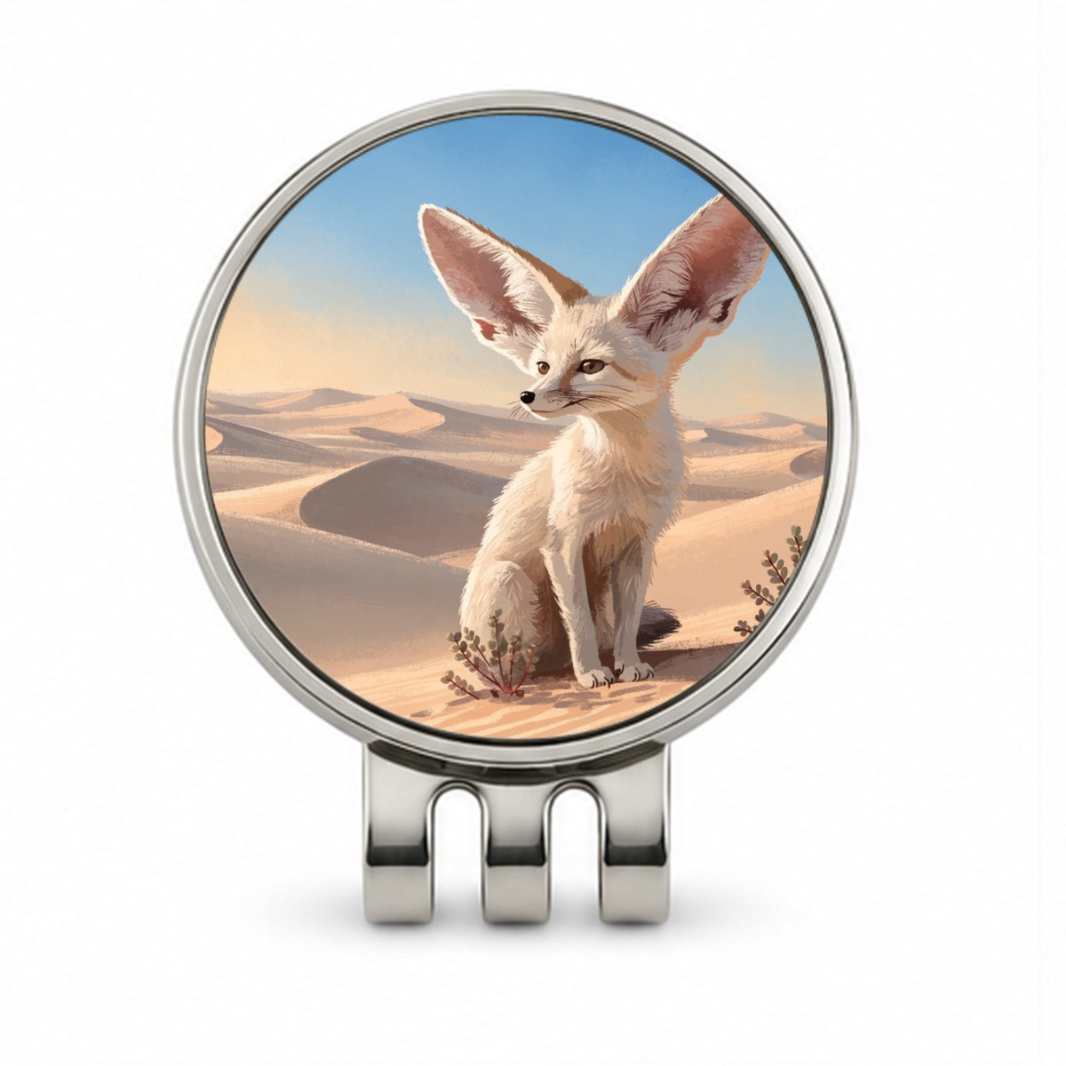 Fennec Fox Desert Golf Hat Clip with Ball Marker