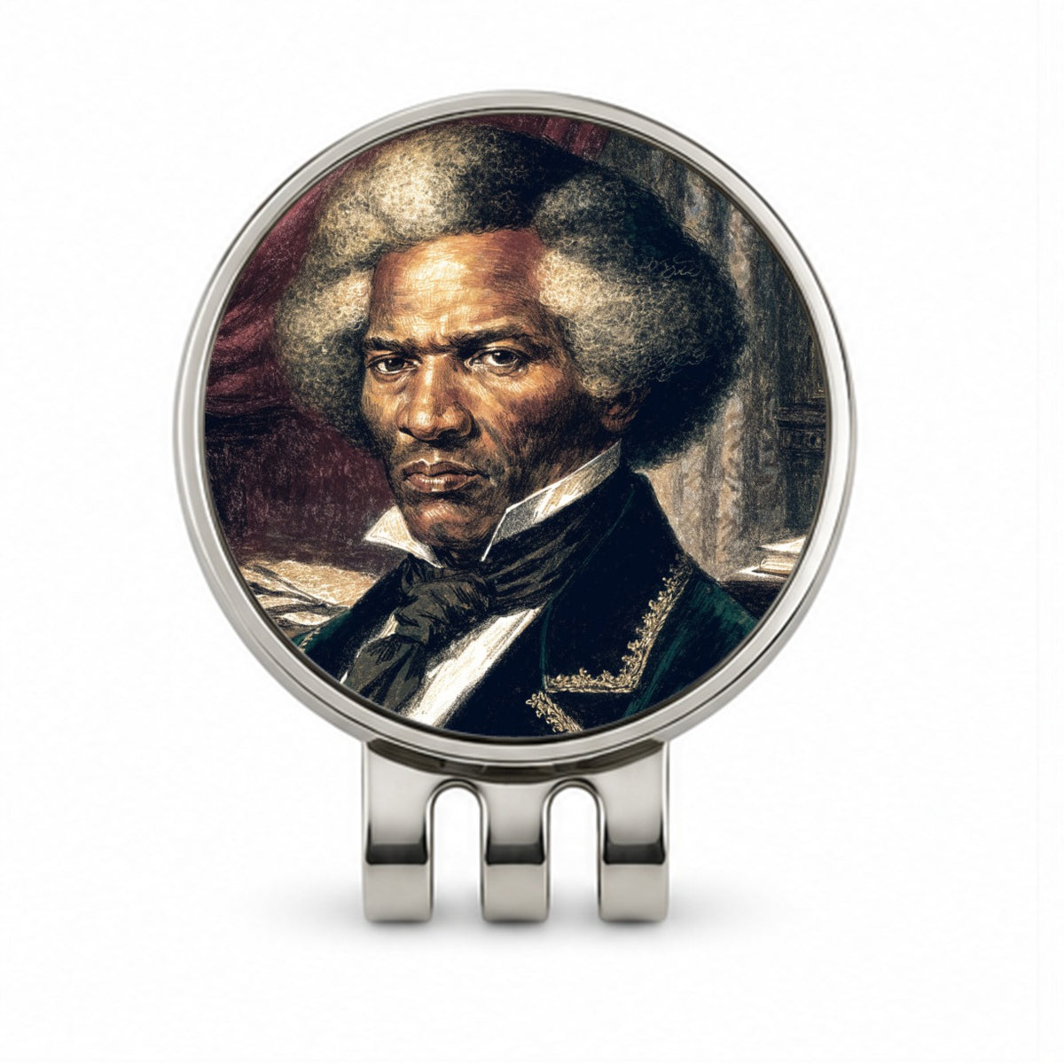 Frederick Douglass Abolitionist Golf Hat Clip with Ball Marker