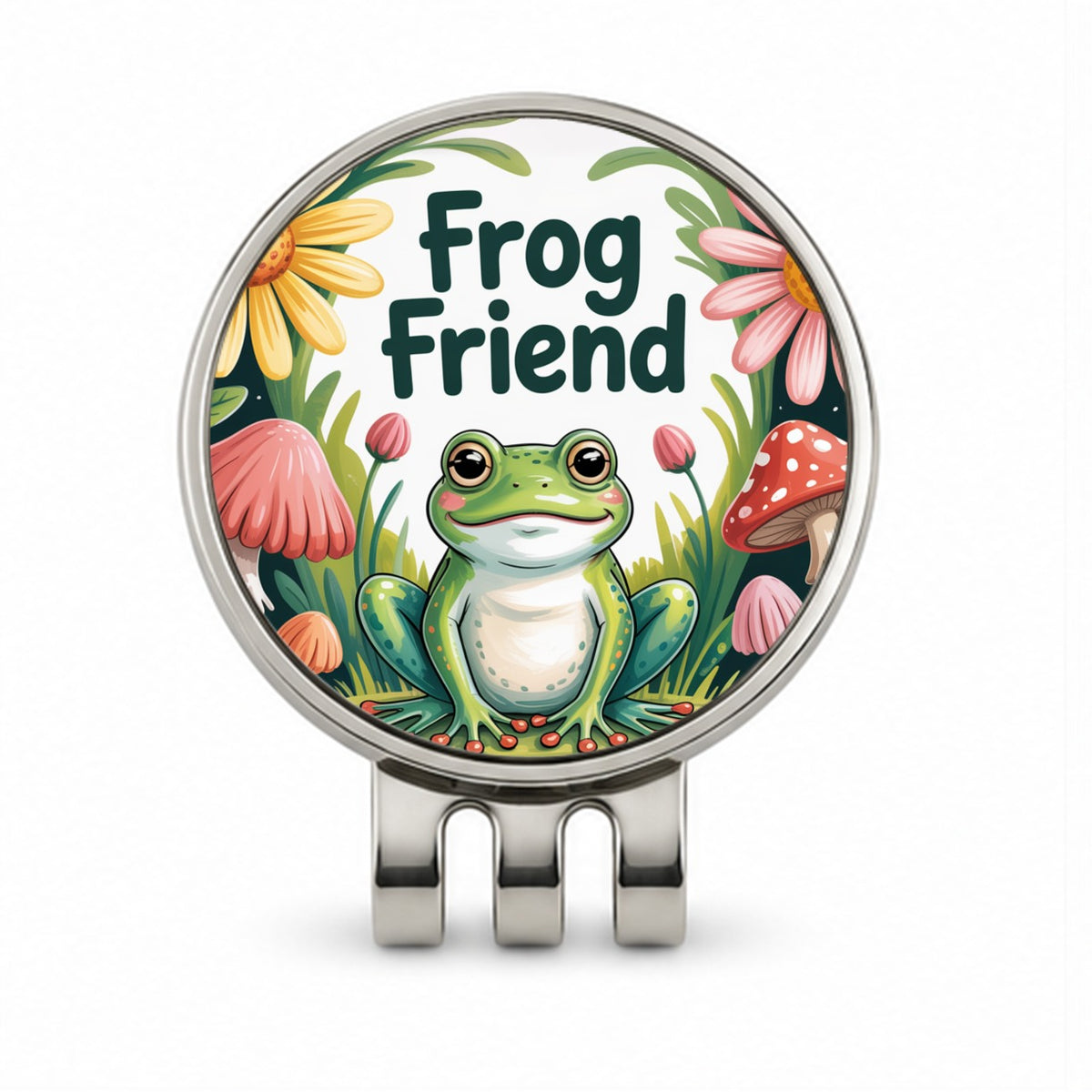 Frog Friend Charming Golf Hat Clip with Ball Marker