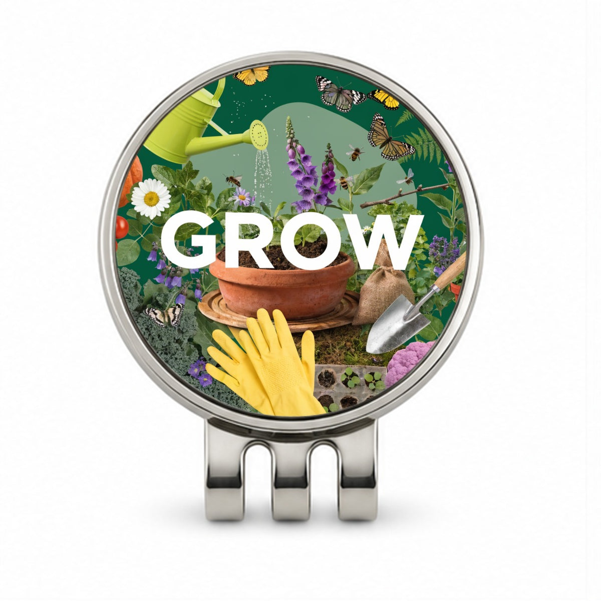 Grow Gardening Gardener Tools Golf Hat Clip with Ball Marker