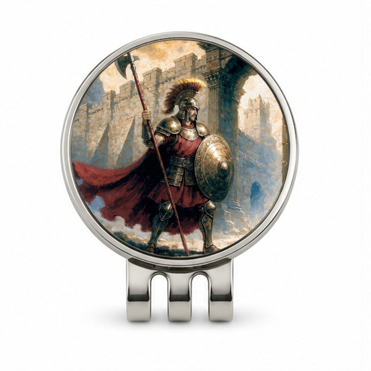 Hector Trojan Warrior Golf Hat Clip with Ball Marker