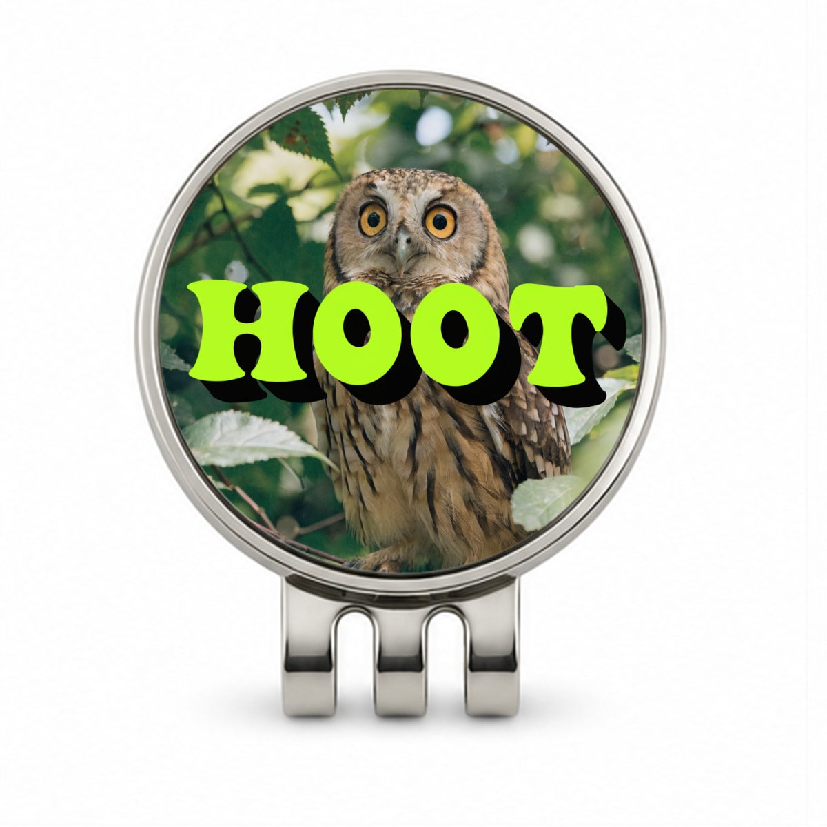 Hoot Owl Funny Golf Hat Clip with Ball Marker