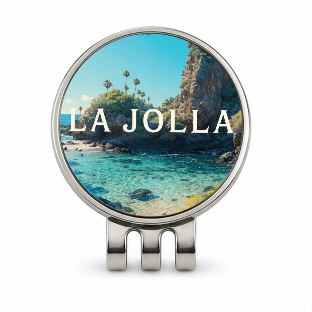 La Jolla California Travel Golf Hat Clip with Ball Marker