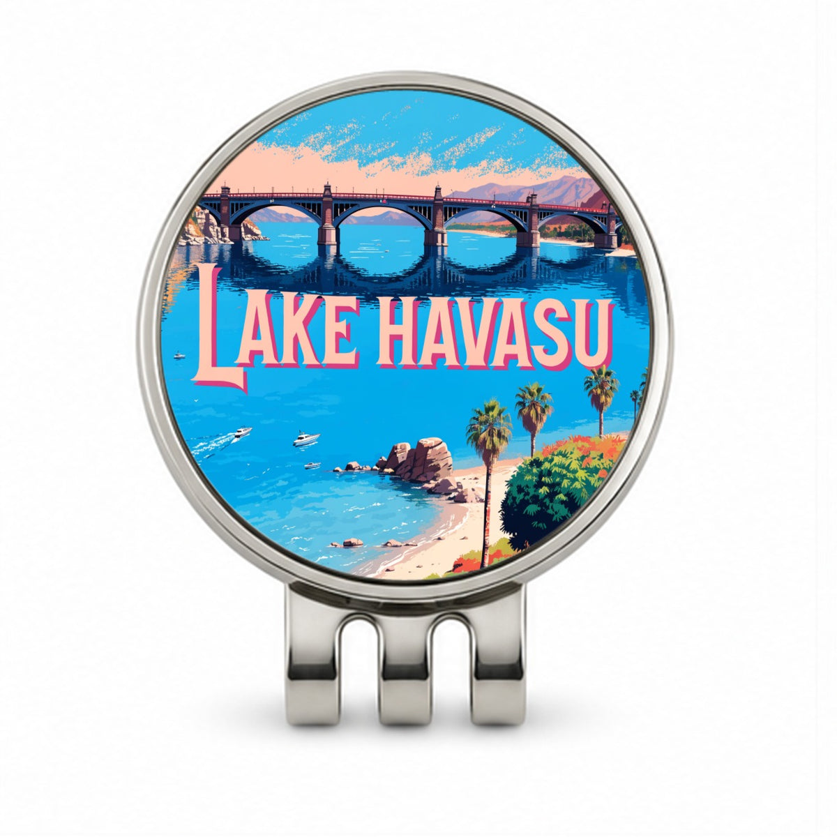 Lake Havasu Arizona Travel Golf Hat Clip with Ball Marker