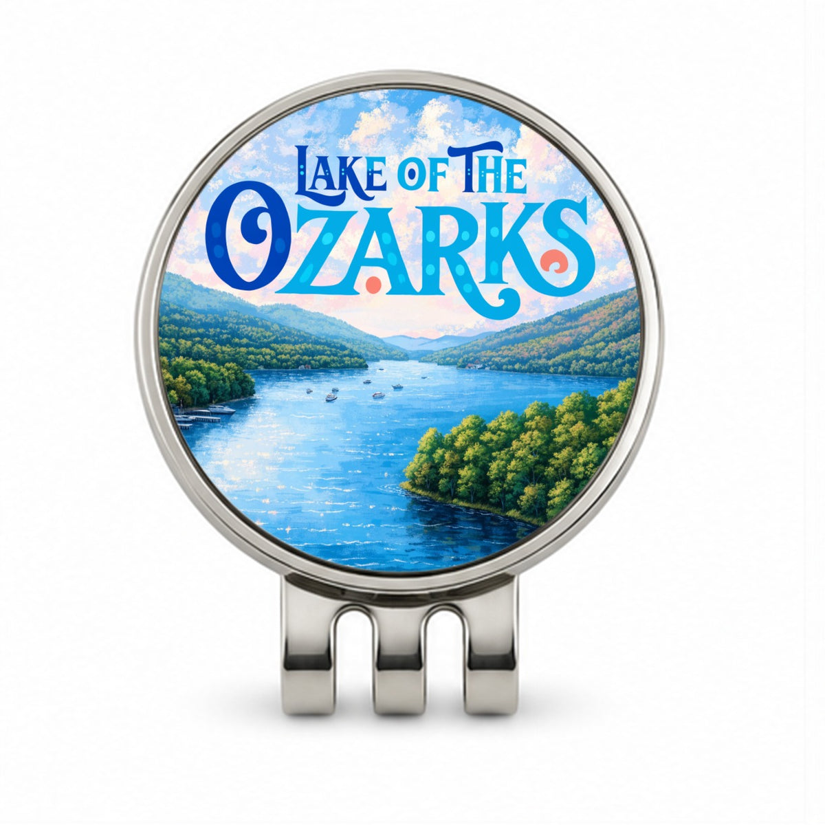 Lake of the Ozarks Missouri Travel Golf Hat Clip with Ball Marker