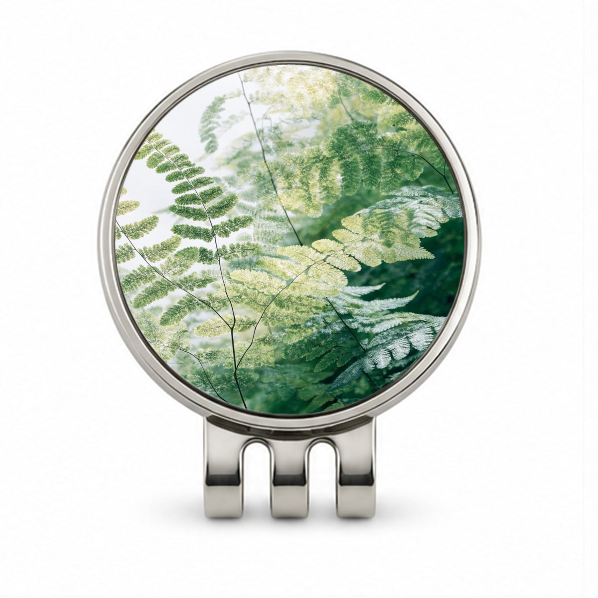 Maidenhair Fern Garden Golf Hat Clip with Ball Marker