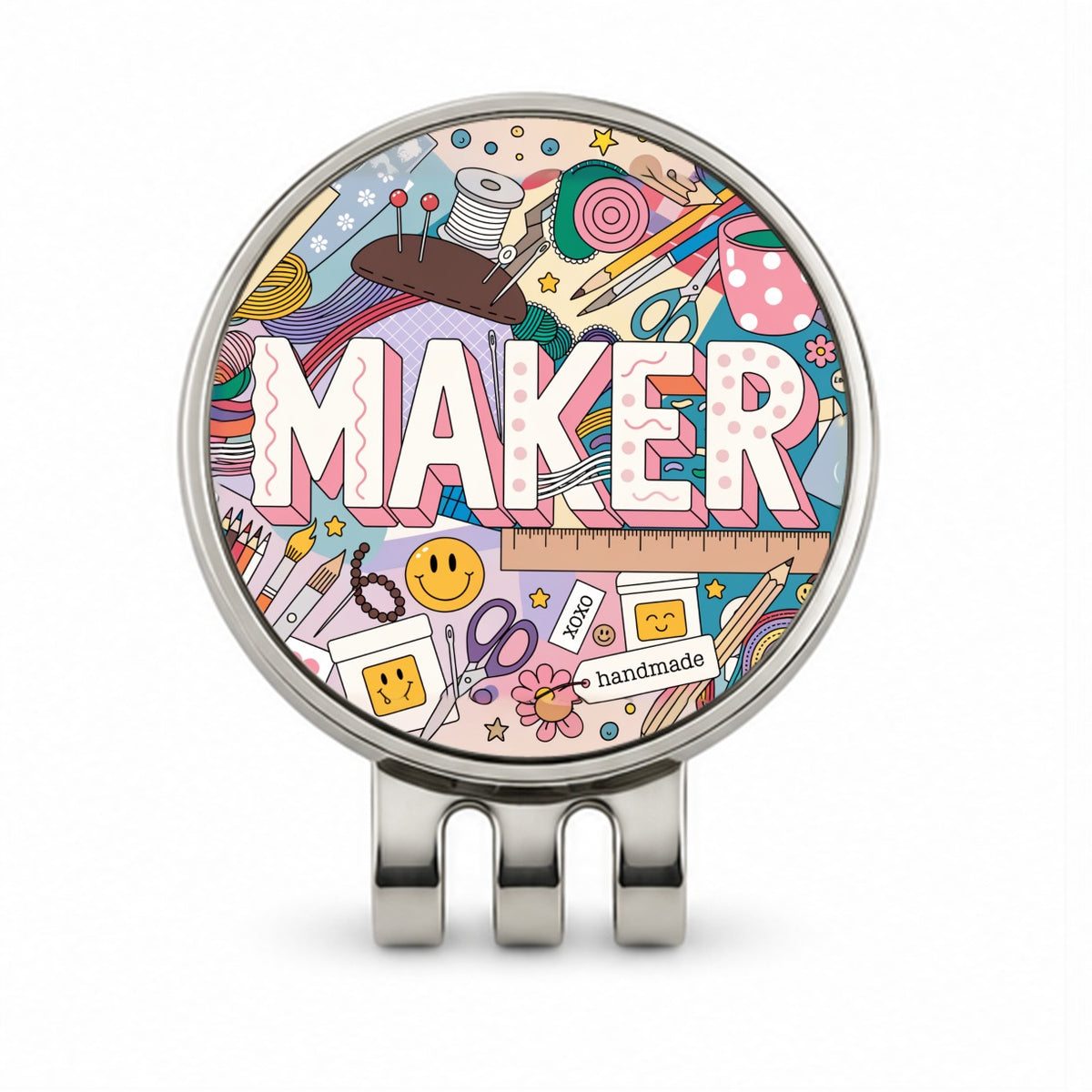 Maker Crafting Handmade Sewing Cute Golf Hat Clip with Ball Marker