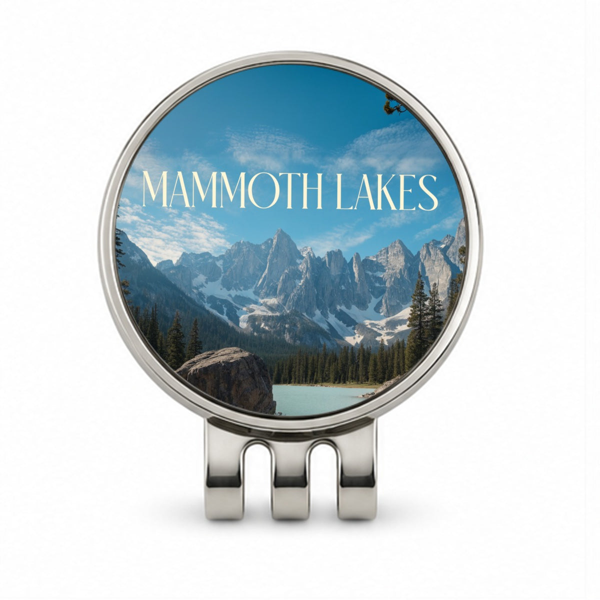 Mammoth Lakes California Travel Golf Hat Clip with Ball Marker