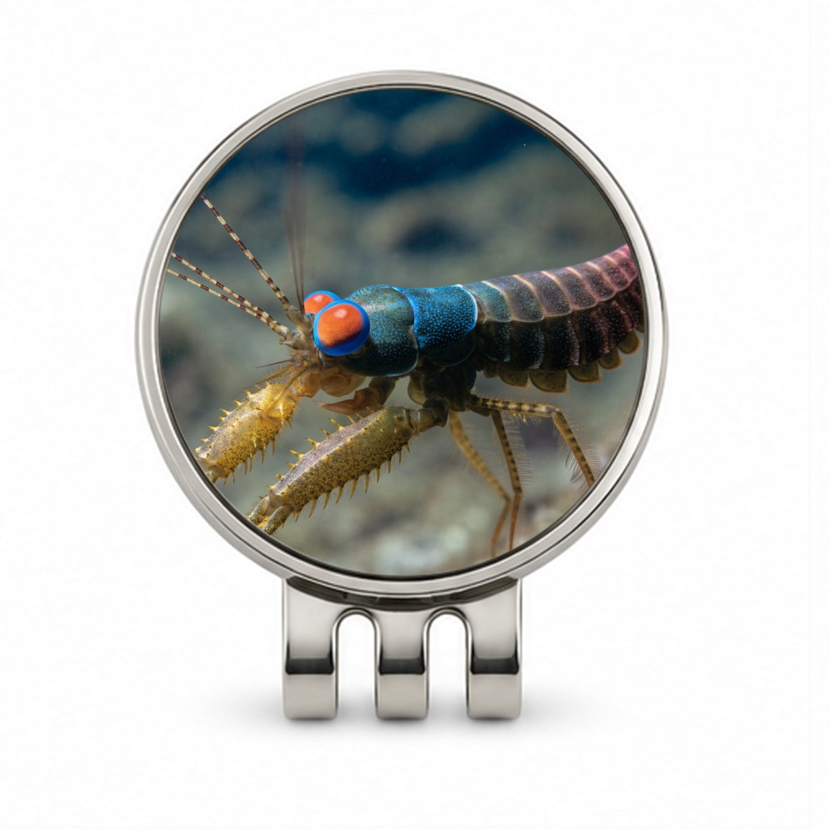 Mantis Shrimp Golf Hat Clip with Ball Marker