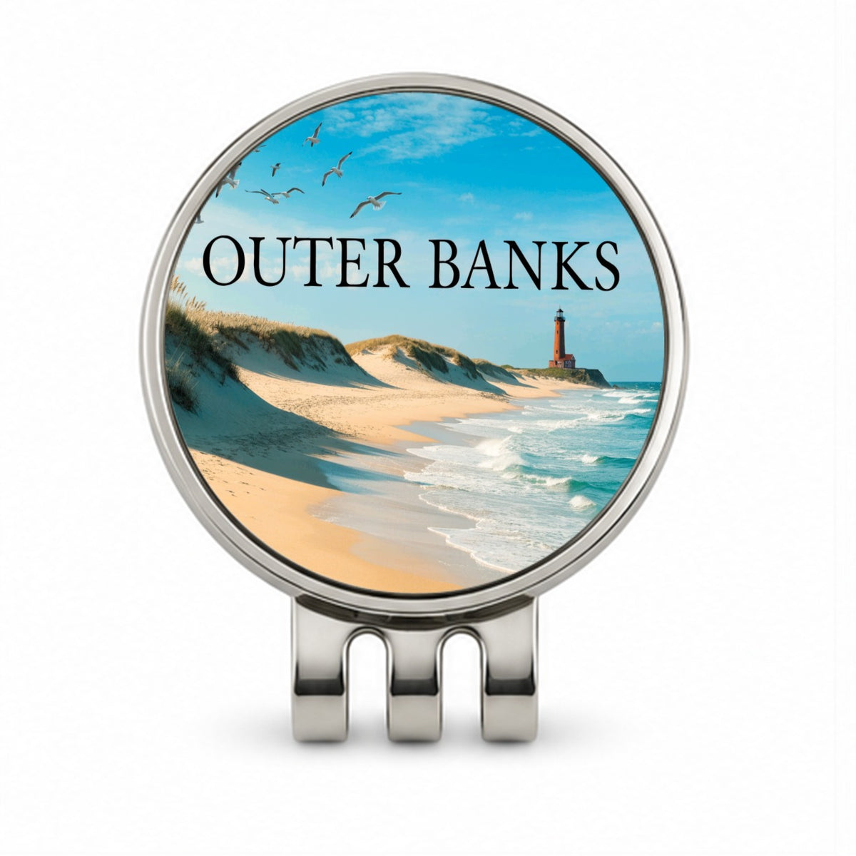 Outer Banks North Carolina Travel Beach Golf Hat Clip with Ball Marker