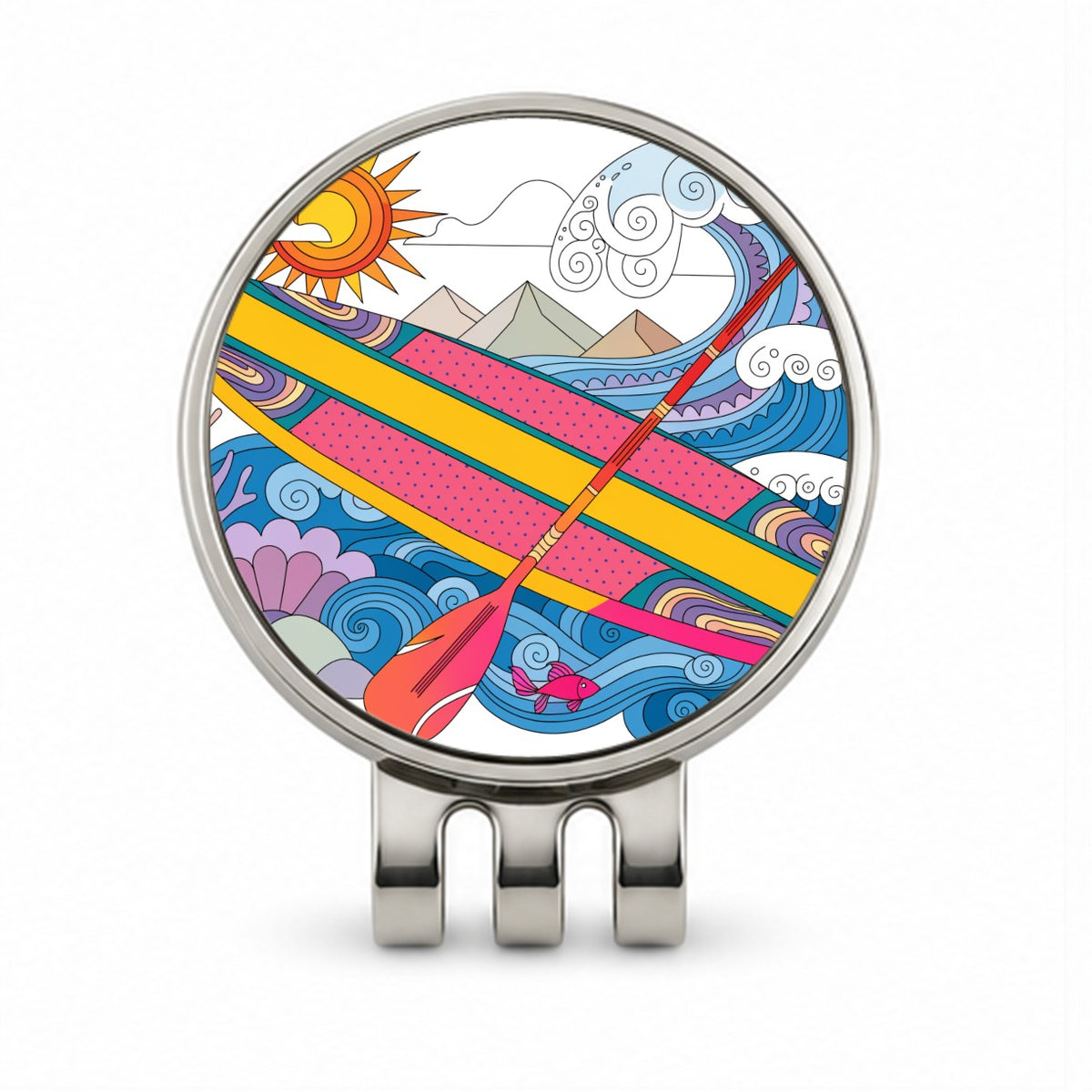 Paddleboarding Lake Sports Fun Golf Hat Clip with Ball Marker