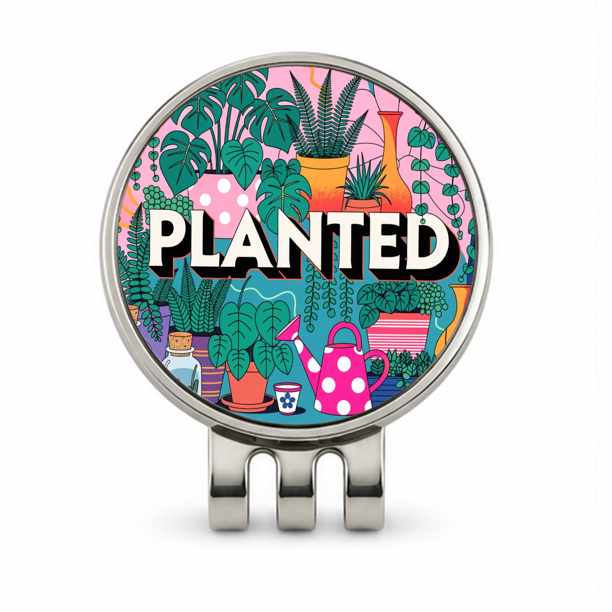 Planted Gardener Gardening Plants Golf Hat Clip with Ball Marker