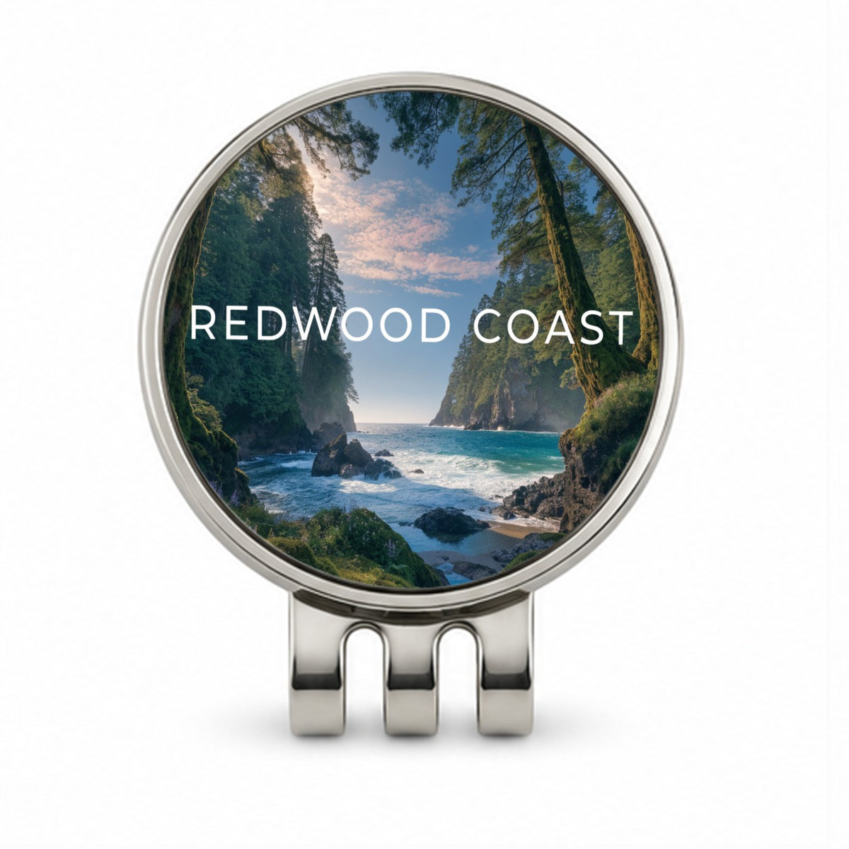Redwood Coast California Travel Golf Hat Clip with Ball Marker