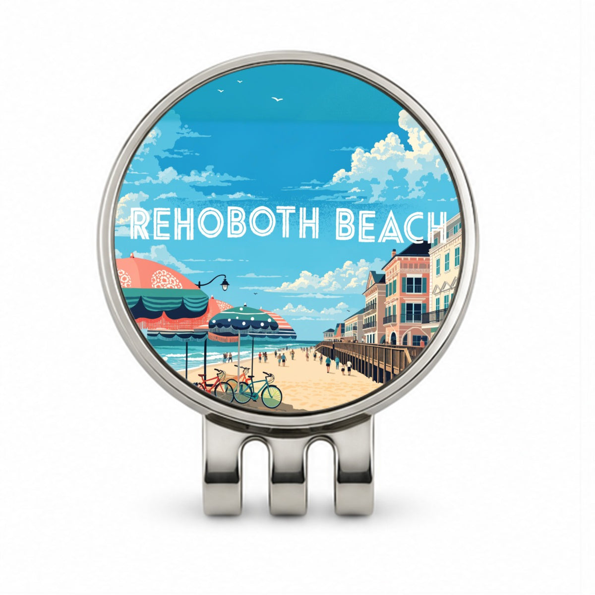 Rehoboth Beach Delaware Travel Golf Hat Clip with Ball Marker