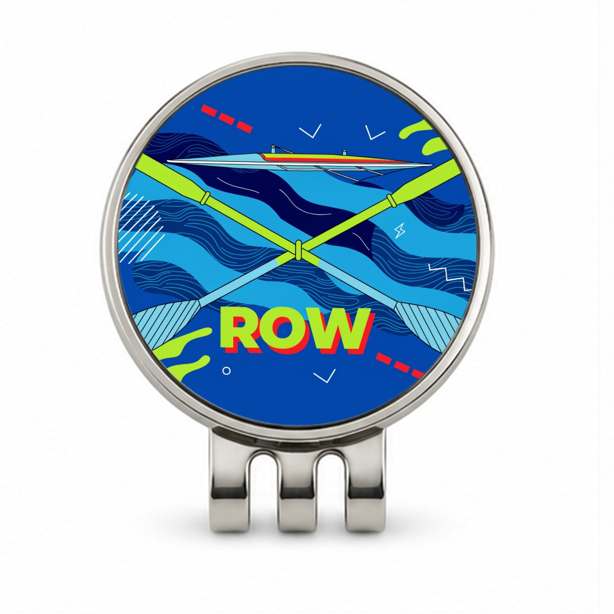 Rowing Oars Racing Shell Golf Hat Clip with Ball Marker