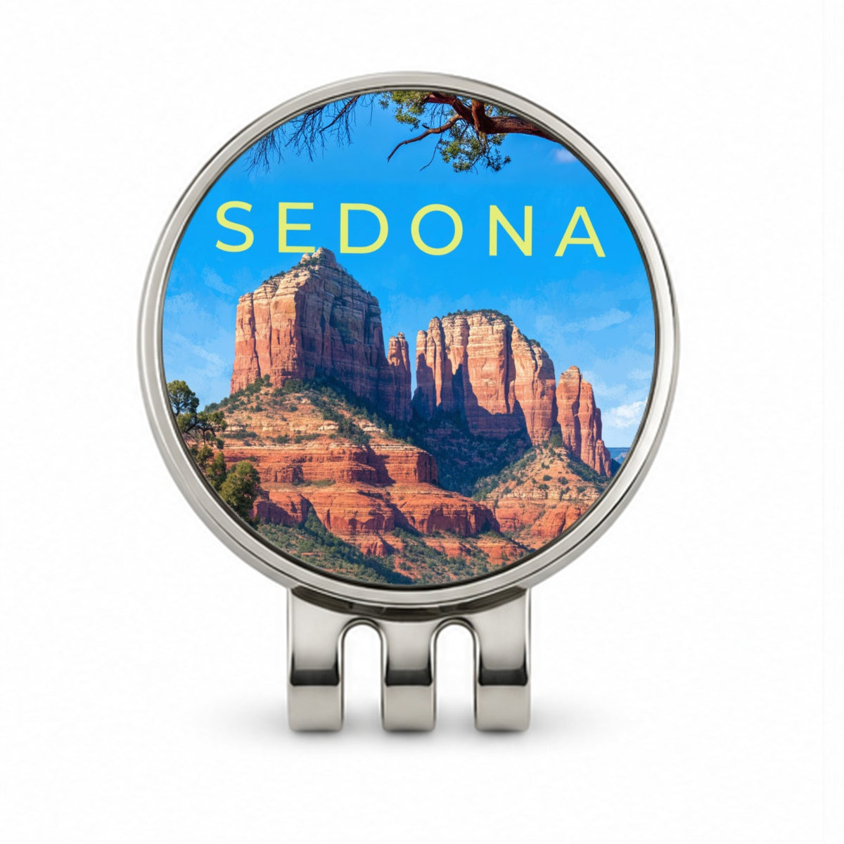 Sedona Arizona Travel Golf Hat Clip with Ball Marker