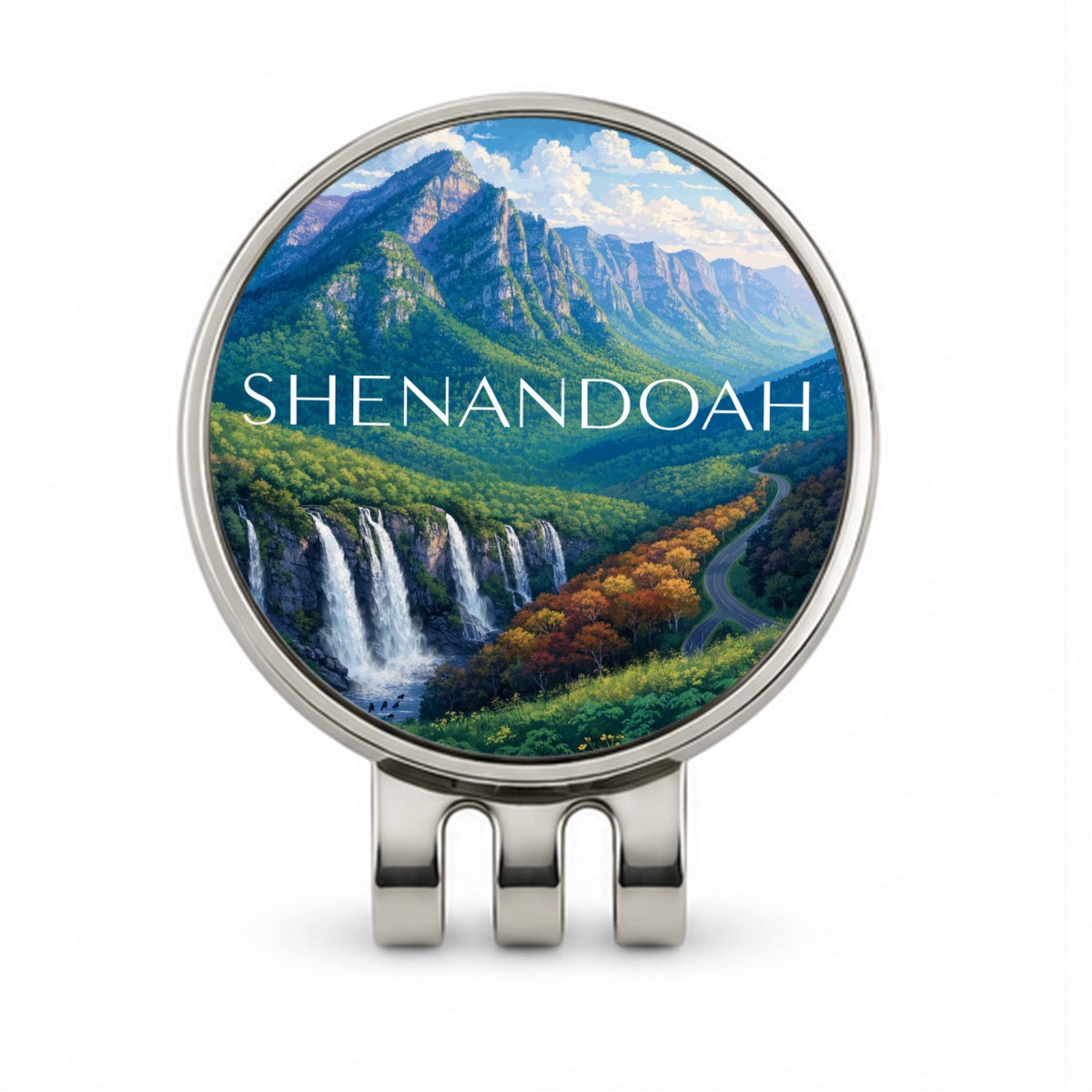Shenandoah Virginia Travel Golf Hat Clip with Ball Marker