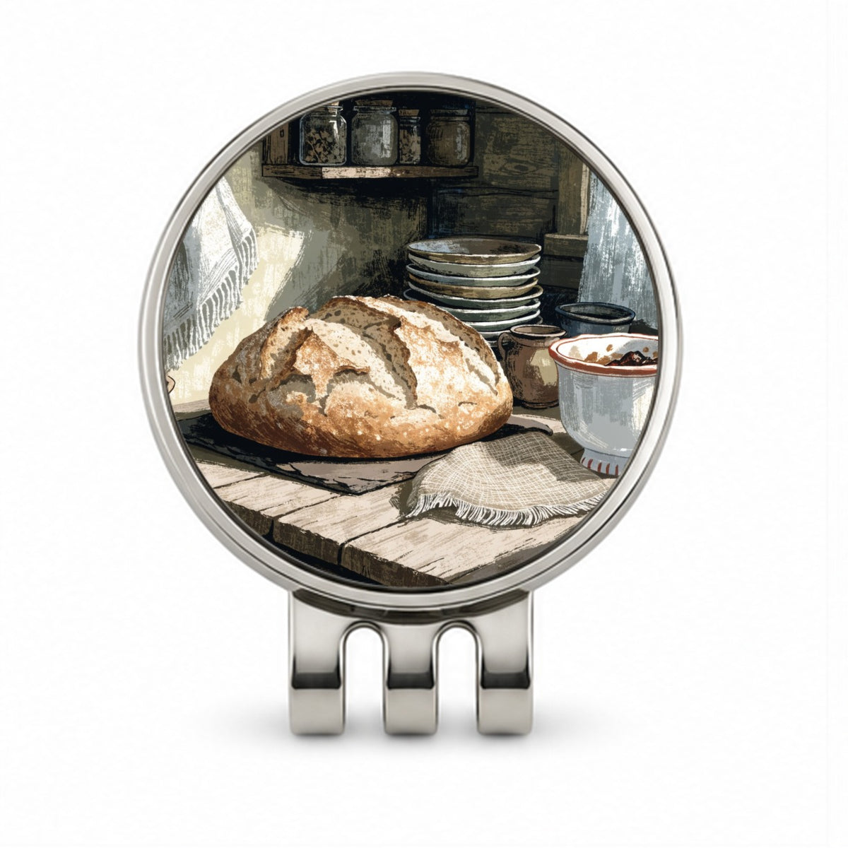 Sourdough Cottage Kitchen Golf Hat Clip with Ball Marker
