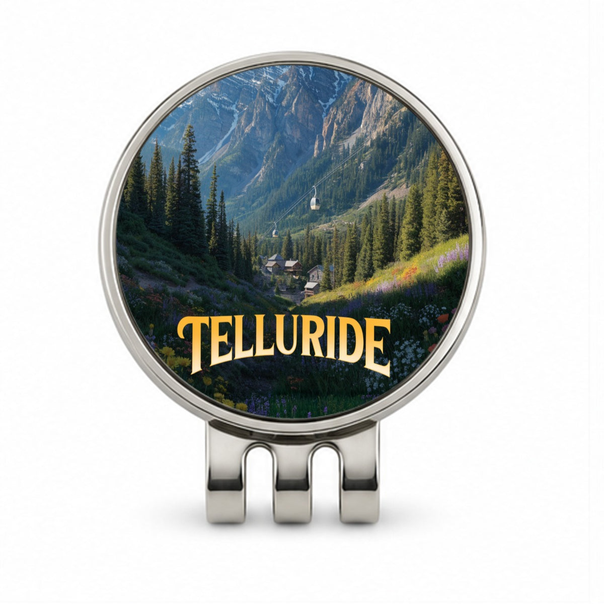 Telluride Colorado Travel Golf Hat Clip with Ball Marker