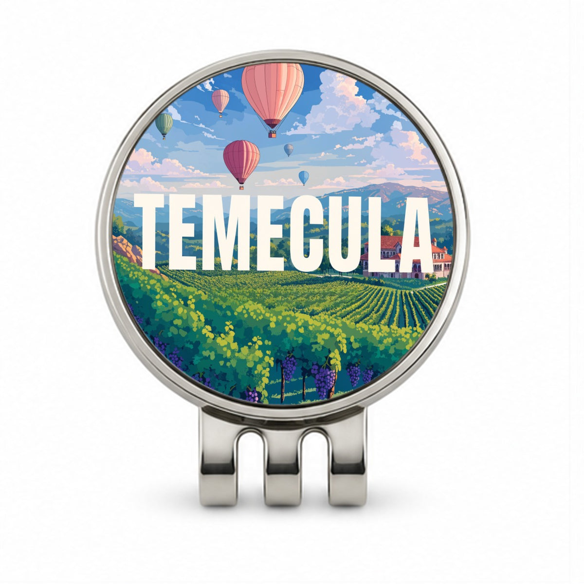 Temecula California Travel Golf Hat Clip with Ball Marker
